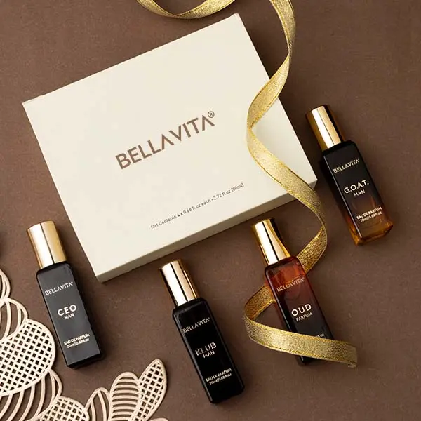 Bellavita Luxury Perfume Gift Set For Men -  4×20ml