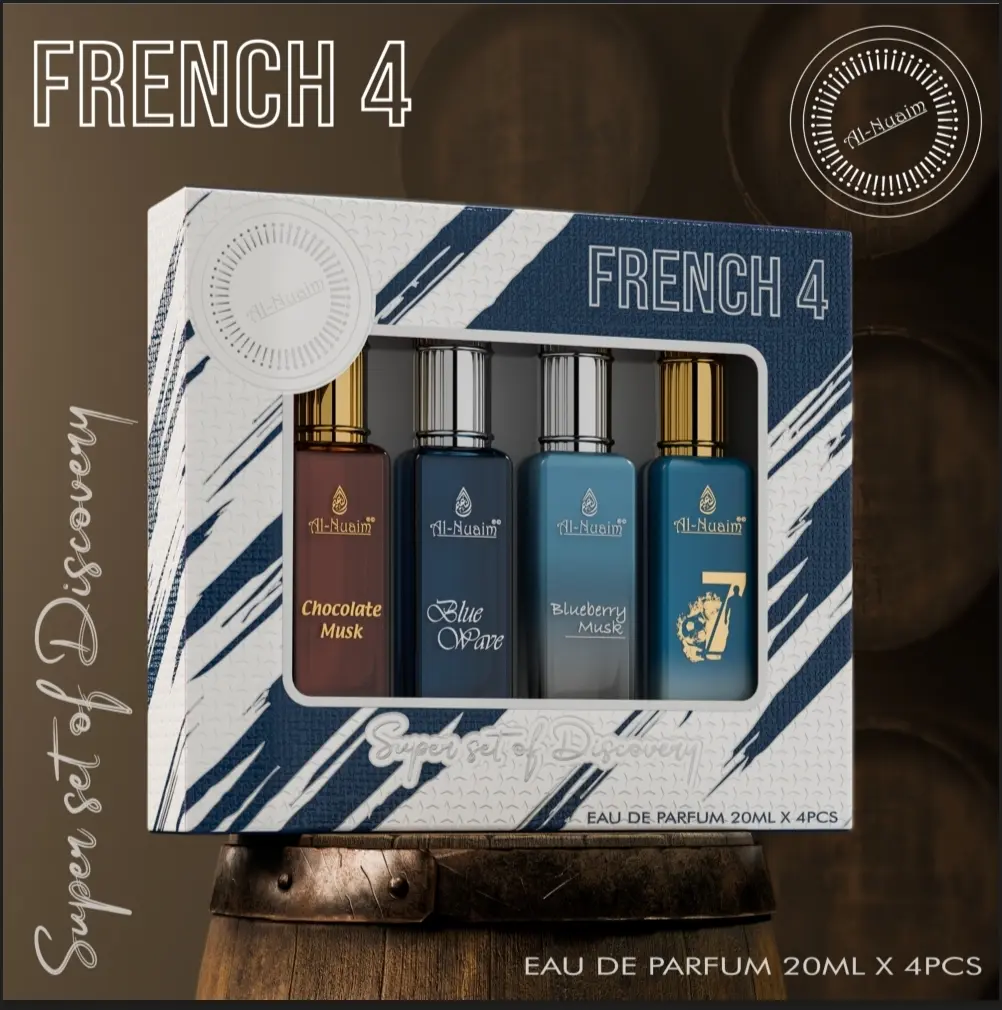 Al-Nauim French 4 EDP Gift Set of 4 For Men & Women (4 X 20ml)