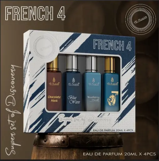 Al-Nauim French 4 EDP Gift Set of 4 For Men & Women (4 X 20ml)