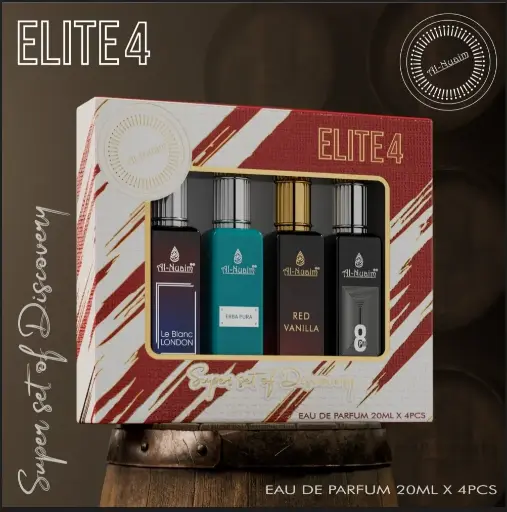 Al-Nuaim Elite 4 EDP Gift Set For Men & Women (4 X 20ml)
